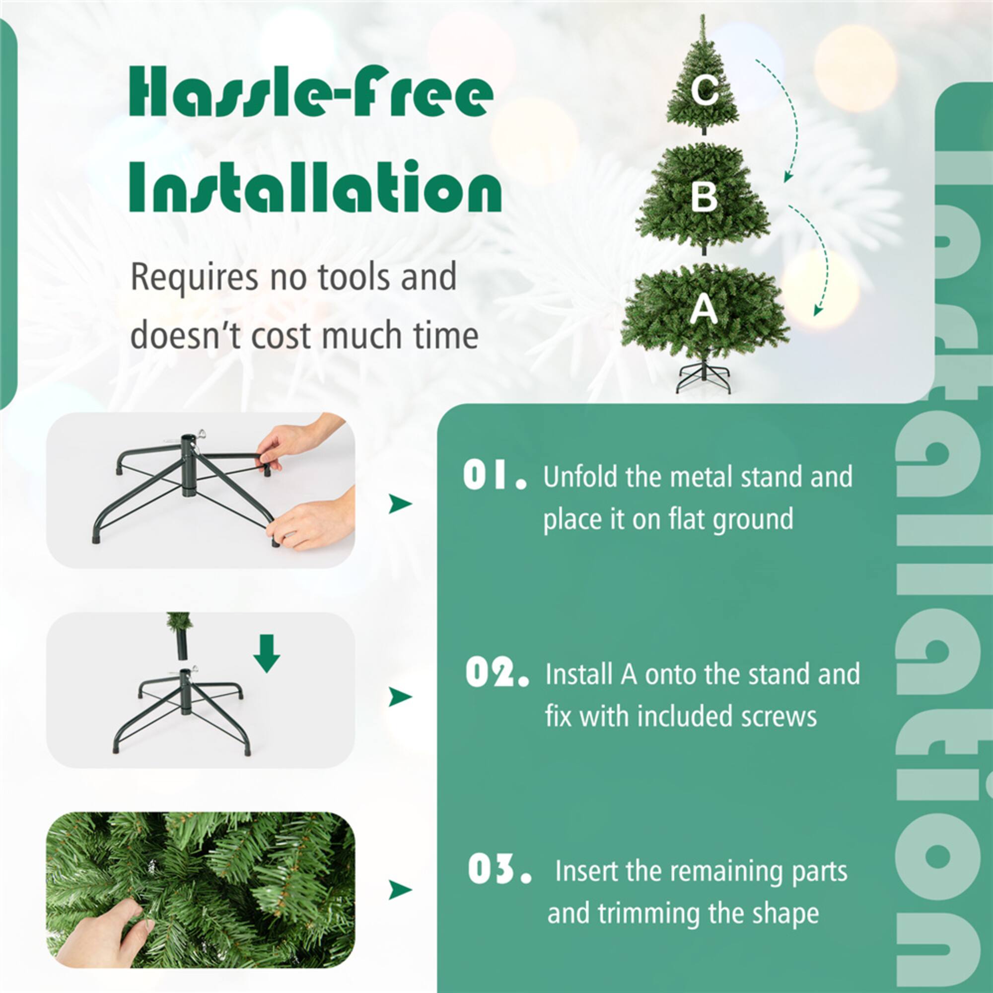 7.5ft. Unlit Pine Artificial Christmas Tree
